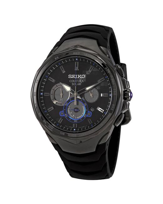 Seiko Coutura Chronograph Quartz Black Dial Watch for Men - Lyst