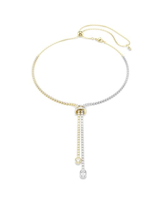Swarovski Brown Hyperbola Round Cut Y Necklace for men