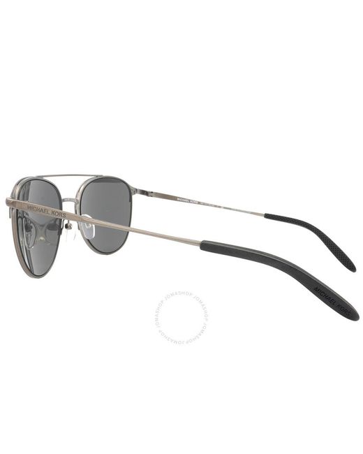 Michael Kors Dark Gray Solid Round Sunglasses Mk1111 100487 54 for men