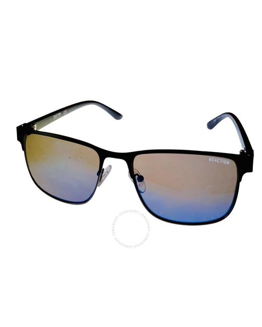 Kenneth Cole Blue Smoke Gradient Square Sunglasses Kc1413 01b 56 for men