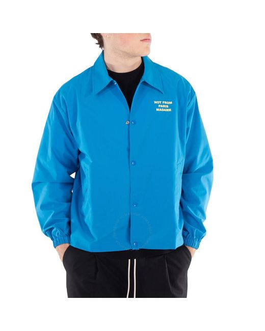 Drole de Monsieur Blue Not From Paris Madame Coach Jacket for men