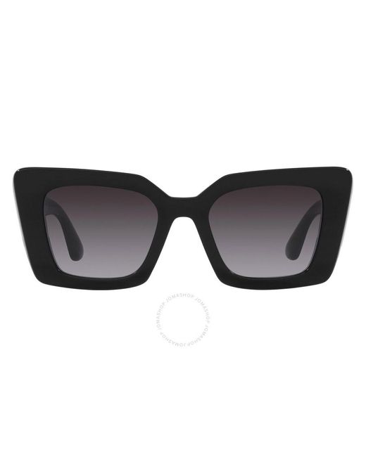 Burberry Black Daisy Grey Gradient Square Sunglasses Be4344 40368g 51