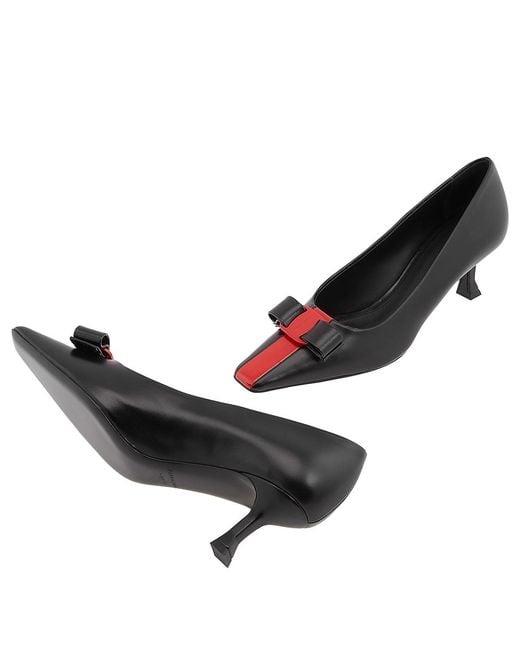 Ferragamo Black Vara Bow Pumps