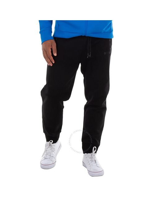 Boss Black Mirror-Effect Logo Drawstring Sweatpants for men