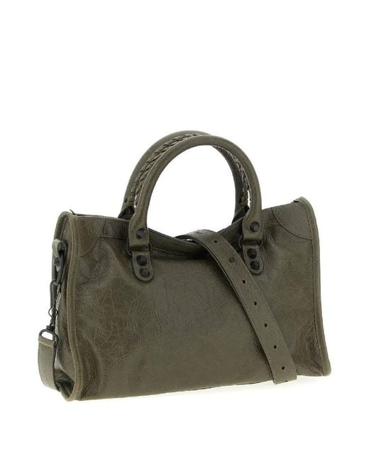 Balenciaga Green Signature Le City Small Leather Handbag