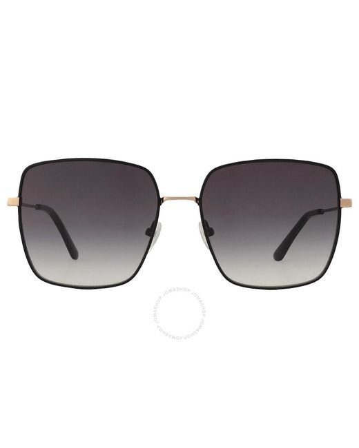 Calvin Klein Black Grey Gradient Square Sunglasses Ck20135s 001 58