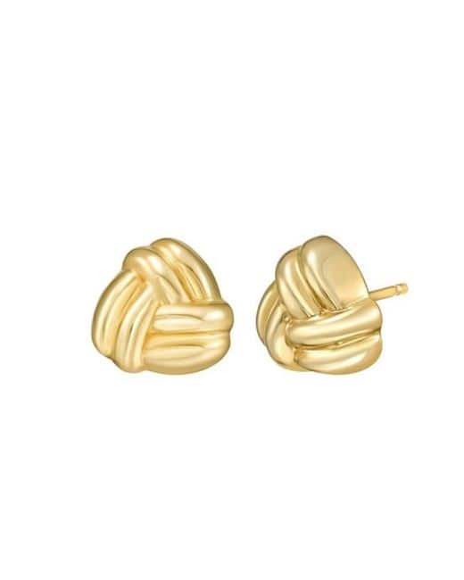 Tresorra Metallic 14K Small Double Knot Stud Earrings