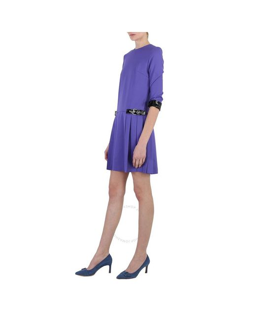 Moschino Purple Long Sleeve Dress