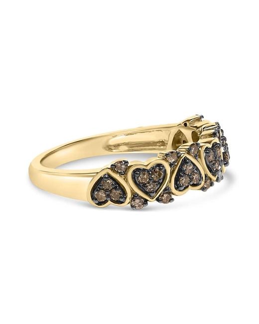 Haus of Brilliance Metallic 10K Plated .925 Sterling 1/3 Cttw Natural Diamond Band Ring for men