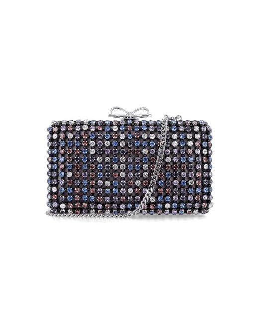 Self-Portrait Blue Self-Portrait Multi Crystal Chainmail Clutch Coloured Polyester