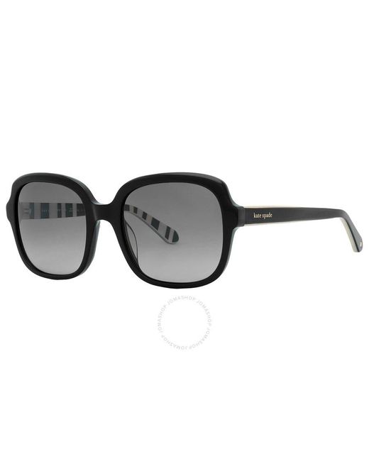 Kate Spade Black Polarized Grey Square Sunglasses Babbette/g/s 0807/wj 55