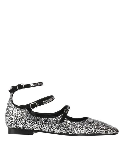 Bally Black Marilou Crystal-Embellished Flats, Brand Size 38 Us
