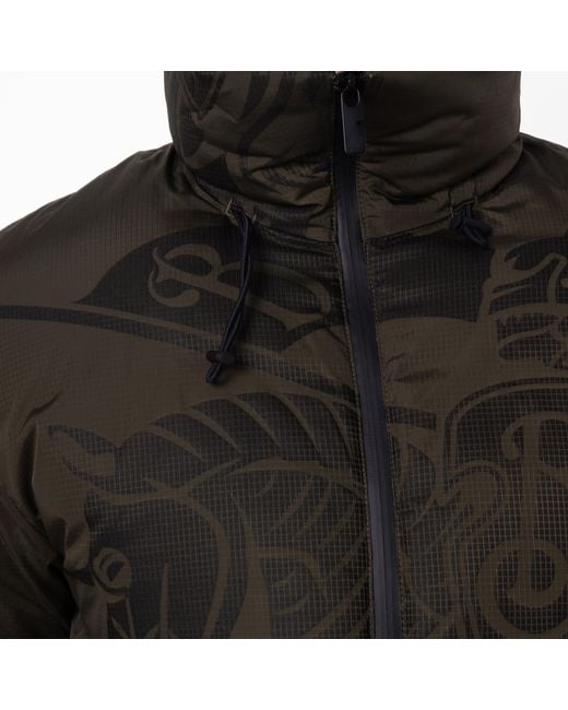 Burberry Black Ekd Printed Puffer Jacket for men