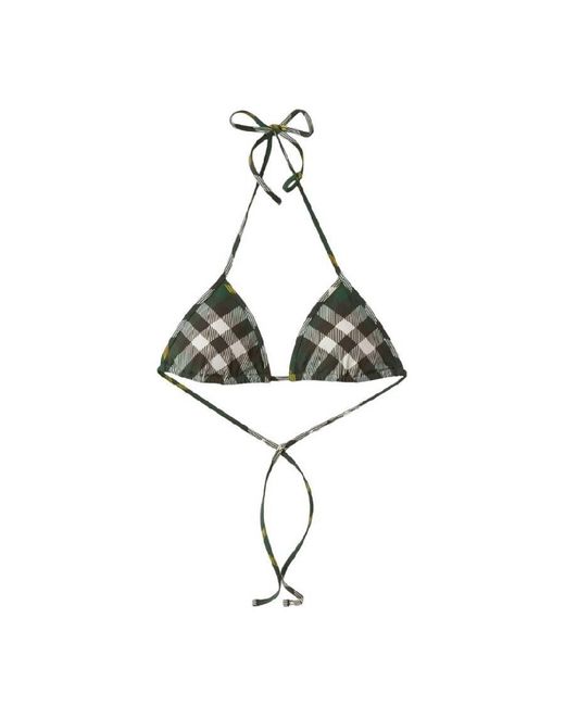 Burberry Metallic Check Triangle Bikini Top