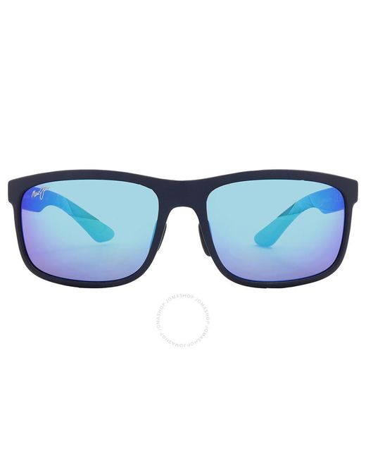 Maui Jim Huelo Blue Hawaii Rectangular Sunglasses B449-03 58 for men