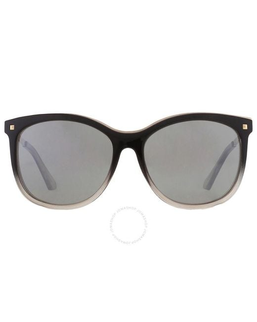 Guess Factory Multicolor Smoke Mirror Cat Eye Sunglasses Gf0302 05c 60