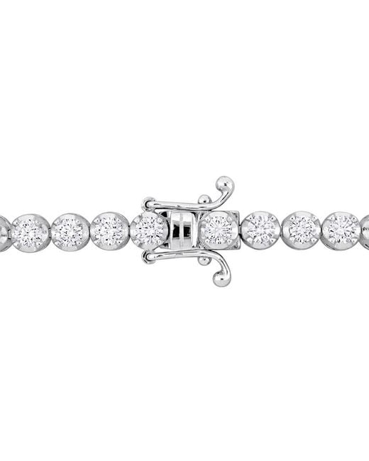 Created Forever Metallic 3 3/4 Ct Tdw Lab-Created Diamond Tennis Bracelet