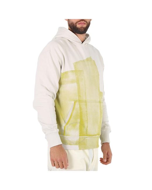 A_COLD_WALL* Yellow Bone Cotton Collage Hoodie for men