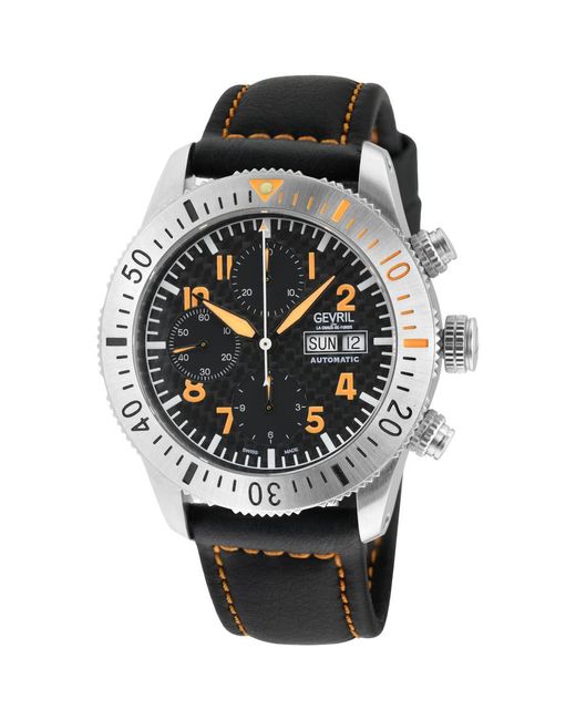 Gevril Canal St Chronograph Automatic Black Dial Watch for Men Lyst UK