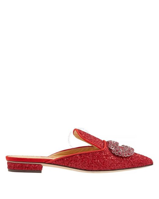 Giannico Red Daphne Ruby Mules