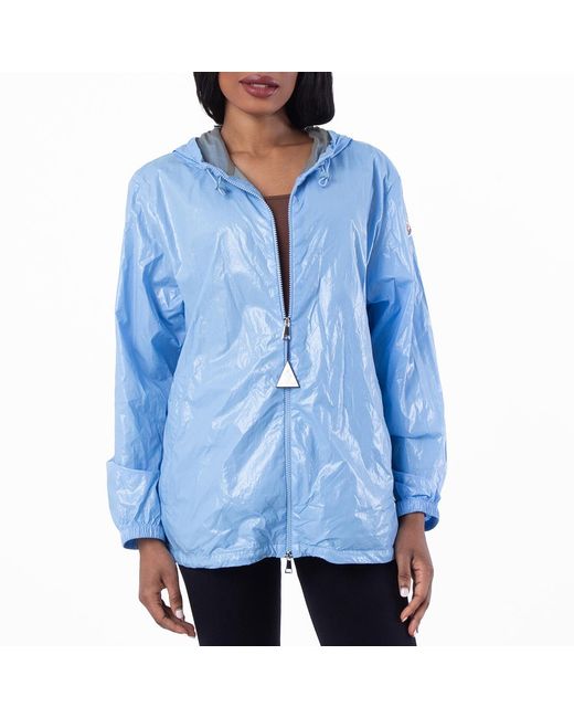 Moncler Blue Wuisse Zip-Fastening Hooded Jacket, Brand Size 4 (X-Large)
