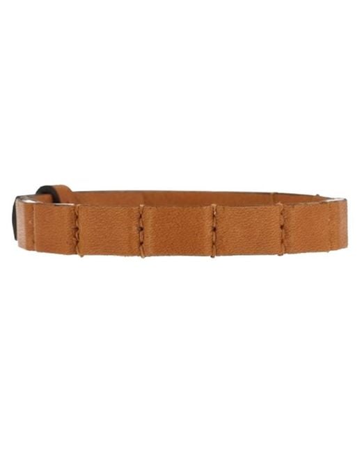 Ferragamo Brown New Leather Sella Bracelet for men