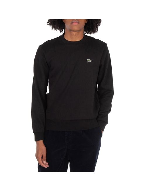 Lacoste Black Jogger Fleece Classic Fit Sweatshirt, Brand Size 3 for men