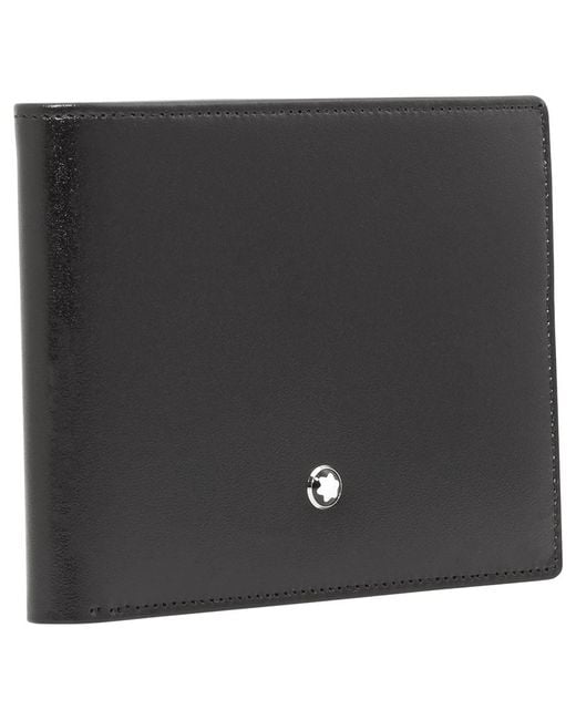 Montblanc Black Meisterstuck Leather 6Cc Wallet for men