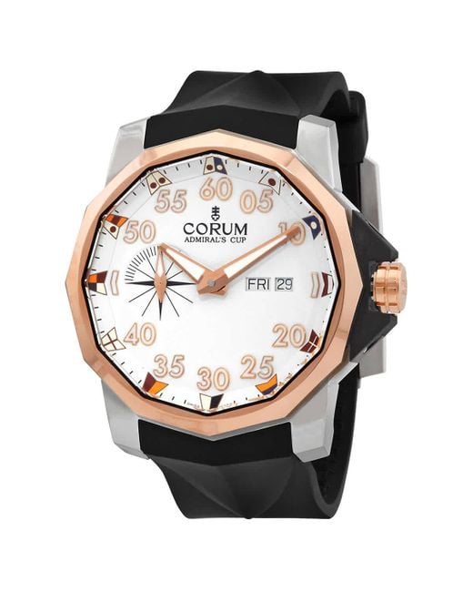 Corum Metallic Admirals Cup Competition Automatic White Dial Watch for men