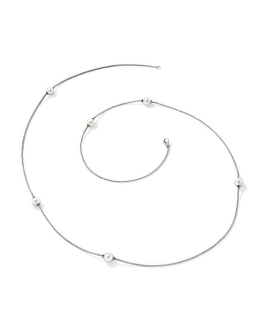 John Hardy Metallic Essential Pearl Necklace, Sterling, Pearl, 1.8Mm