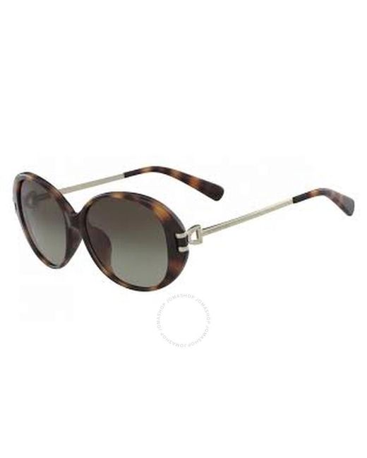 Longchamp Gray Oval Sunglasses Lo610sa 214 58