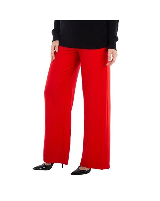 Burberry Wide-Leg Tailored Tb Trousers, Brand Size 4 (Us