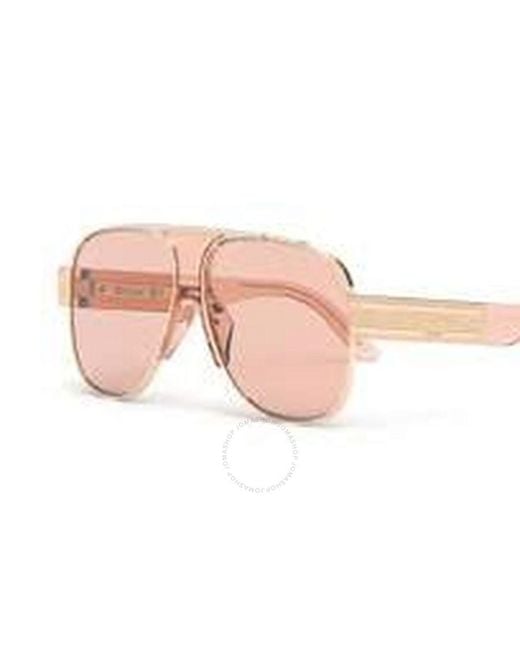 Dior Pink Pilot Sunglasses Dignature A3u Cd40071u 10y 61