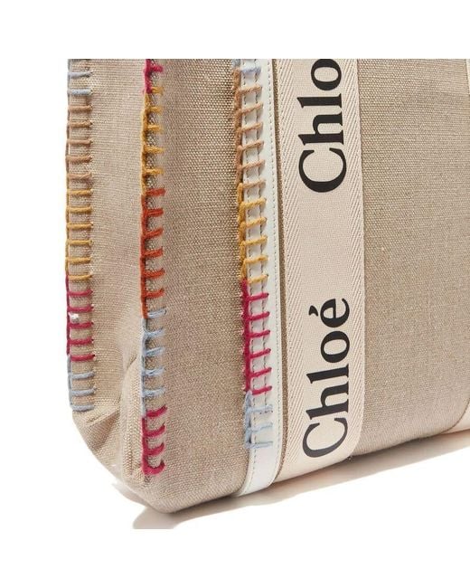 Chloé Natural Linen Tote Bag