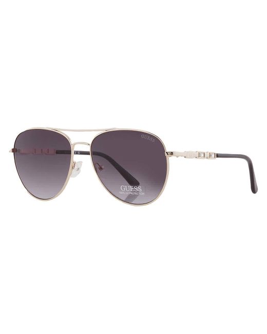 Guess Factory Purple Gradient Smoke Pilot Sunglasses Gf6143 32b 59