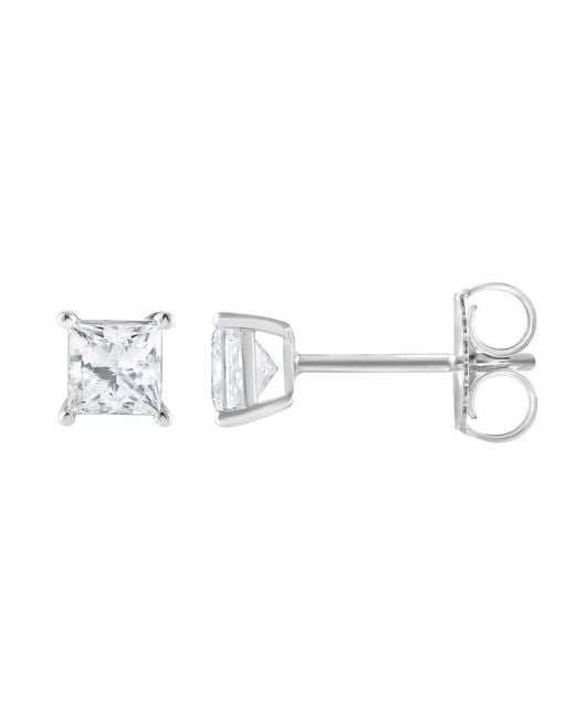 Brilliant Diamond Metallic 14Kt 0.80 Carat Lab Grown Diamond Stud Earrings For