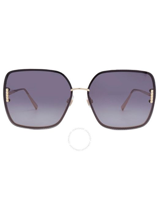 Chopard Gray Grey Gradient Square Sunglasses Schf72m 0300 62