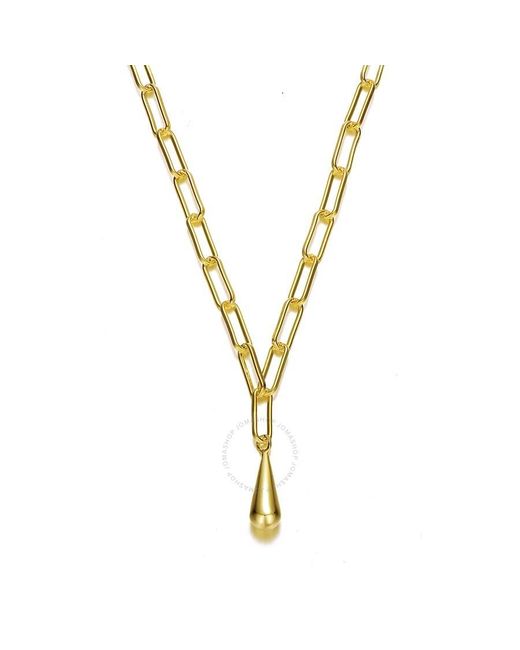 Rachel Glauber Metallic 14k Gold Plated Charm Necklace