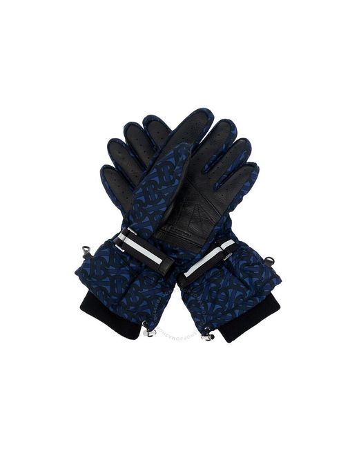 Burberry gloves mens blue on sale