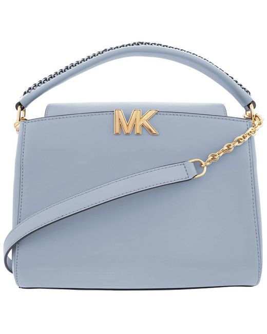 Michael Kors Blue Karlie Medium Leather Satchel Bag