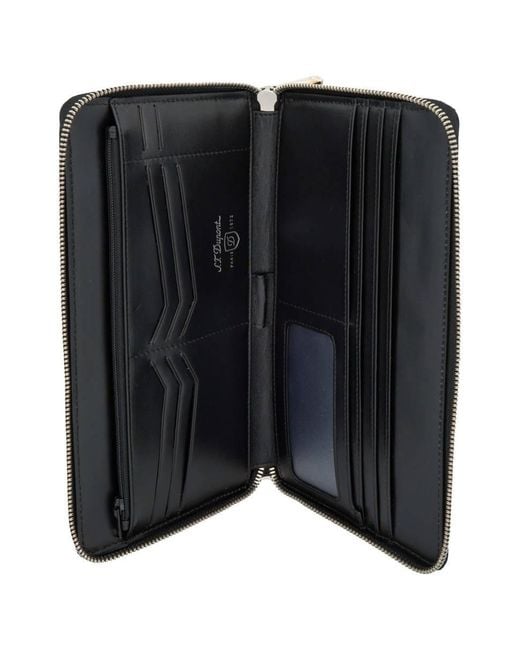 S T Dupont Black Defi Wallet Organizer