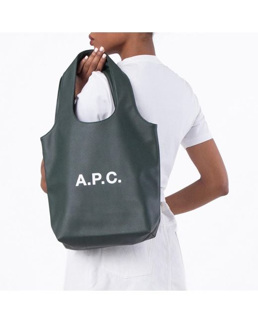 A.P.C. Green Ninon Small Tote Bag