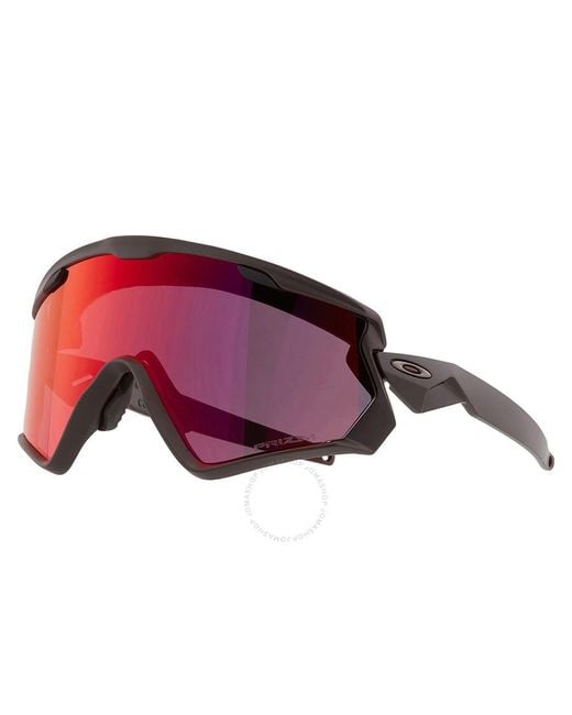 Oakley Purple Wind Jacket 2.0 Prizm Road Shield Sunglasses Oo9418 941829 45 for men