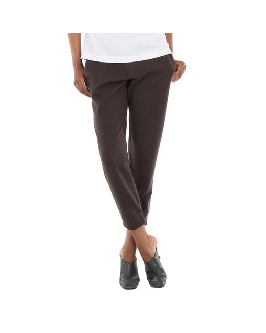 Burberry Brown Asian Fit Logo-Embellished Wool Jogging Pants