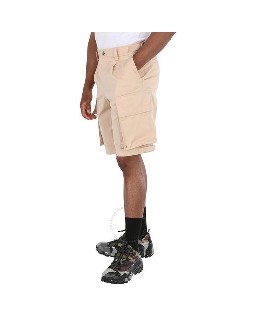 Burberry Natural Soft Fawn Billy Cargo Shorts for men