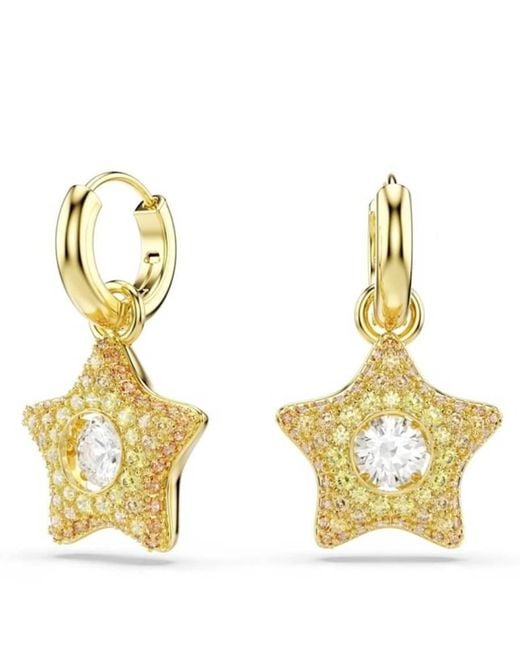 Swarovski Metallic Sublima 18K Plated Star Drop Earrings for men