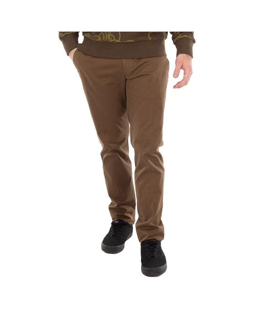 Zegna Brown Ermenegildo Stretch Cotton Pants for men