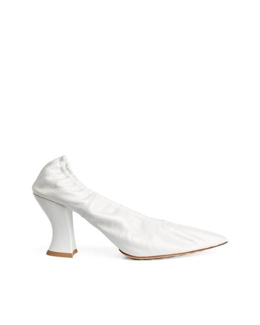 Bottega Veneta White Almond 75Mm Pumps