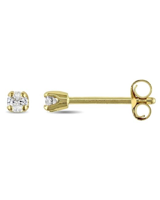 Amour Metallic 1/10 Ct Tw Diamond Stud Earrings for men