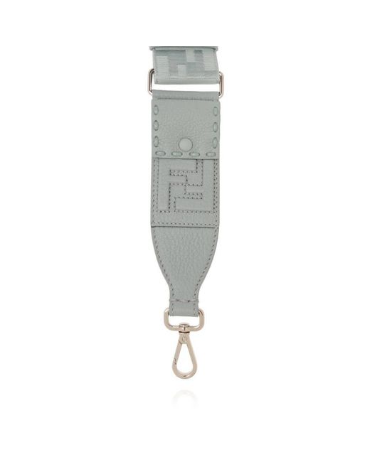 Fendi Gray Ff Jacquard Bag Strap for men